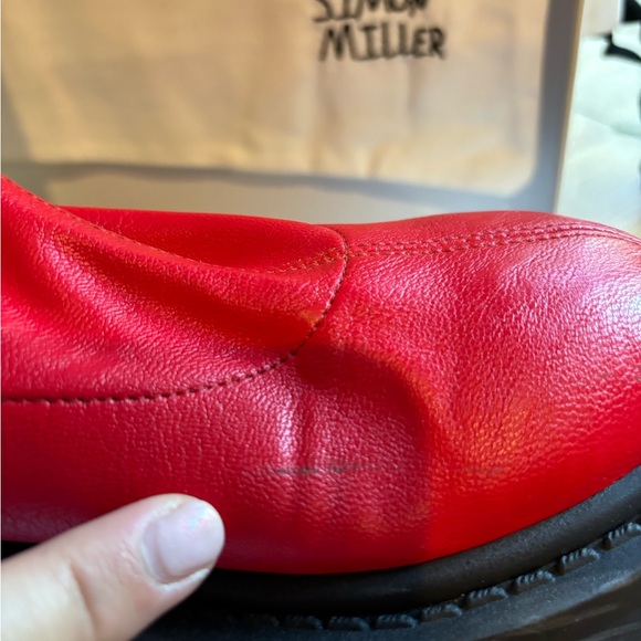Simon Miller * new in box * vegan leather red boots*size 6 - Picture 12 of 13